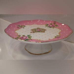 Royal Albert New Country Roses Cake Stand 6.7” Cheeky Pink, NEW